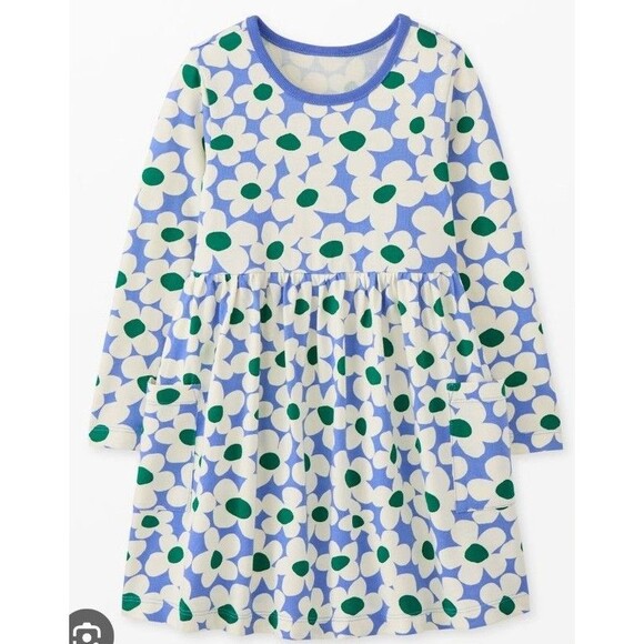 Hanna Andersson Long Sleeve Playground Dress w/ Pockets‎ Size 8 Mini Daisy - Picture 1 of 2